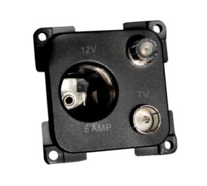 C-Line 12 Volt, TV & Satelite Socket BLACK