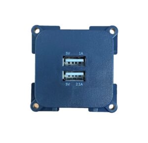 C-line Twin USB Socket GREY