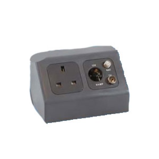 C-Line 2 Way Angled Socket GREY