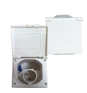 WHITE Flush Fitting Mains Inlet