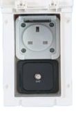 WHITE TND External 13amp Socket Box & Satellite Point