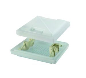 400 x 400 Dome c/w Handles - White