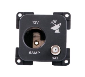 C-Line 12 Volt and Satelite Socket GREY