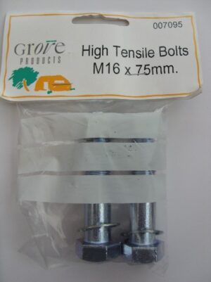 High Tensile Bolts M16 x 75mm
