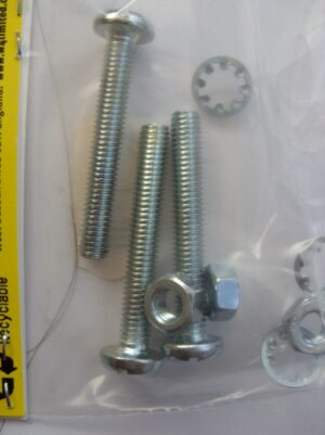 M5 x 35mm Bolt Nut & Washer Zinc Plated