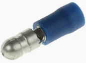 Blue 5mm Diameter Male Bullet Connector 5 Pack